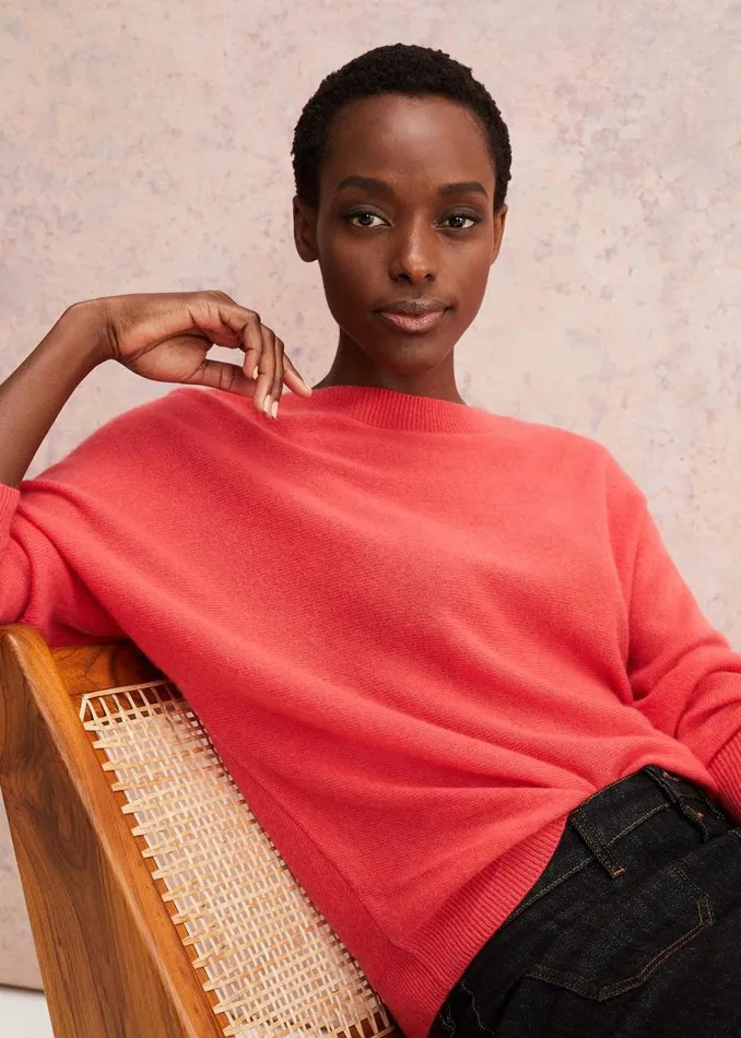 Phase Eight Knitwear Beatrice Cashmere Jumper Coral 8211 Women