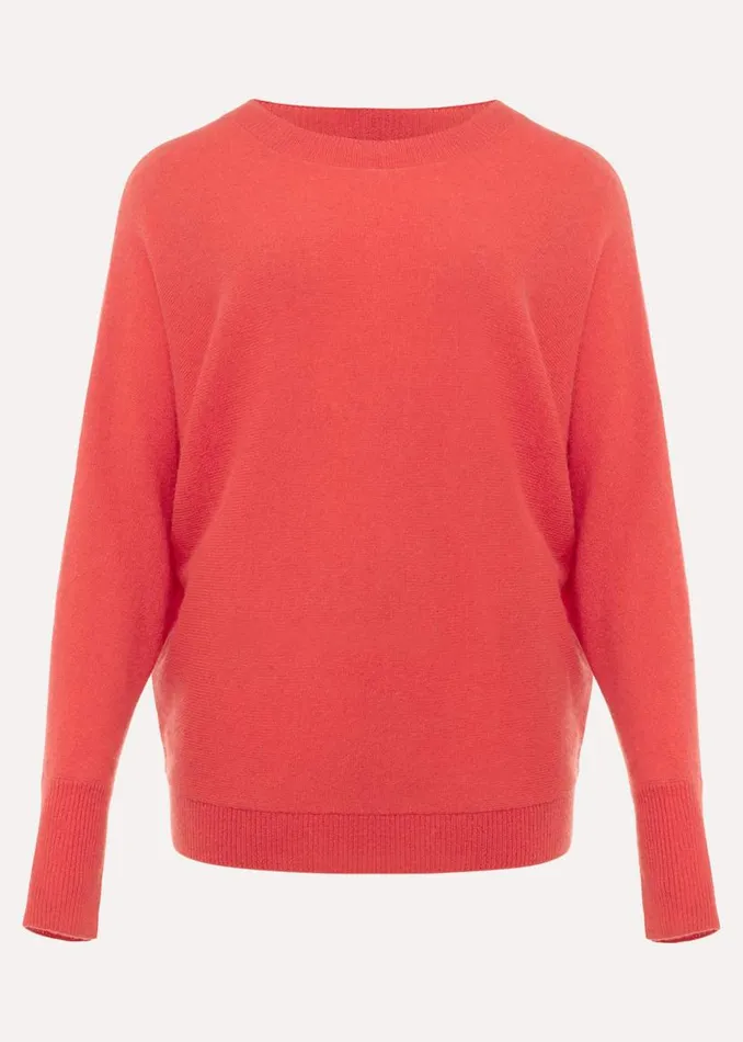 Phase Eight Knitwear Beatrice Cashmere Jumper Coral 8211 Women