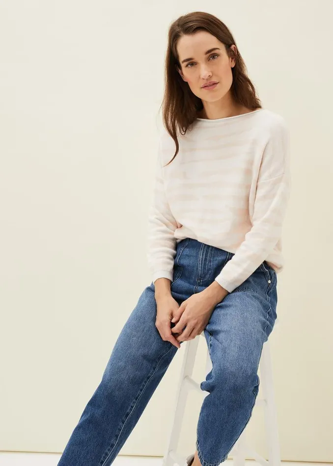 Phase Eight Knitwear Cida Zebra Jaquard Jumper Pink Multi 8211 Women