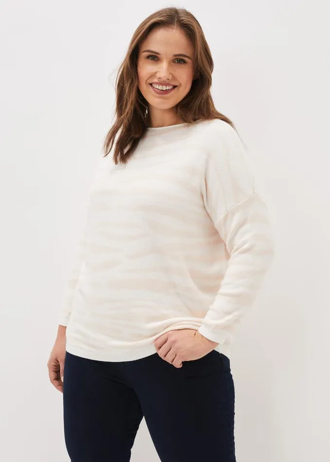 Phase Eight Knitwear Cida Zebra Jaquard Jumper Pink Multi 8211 Women