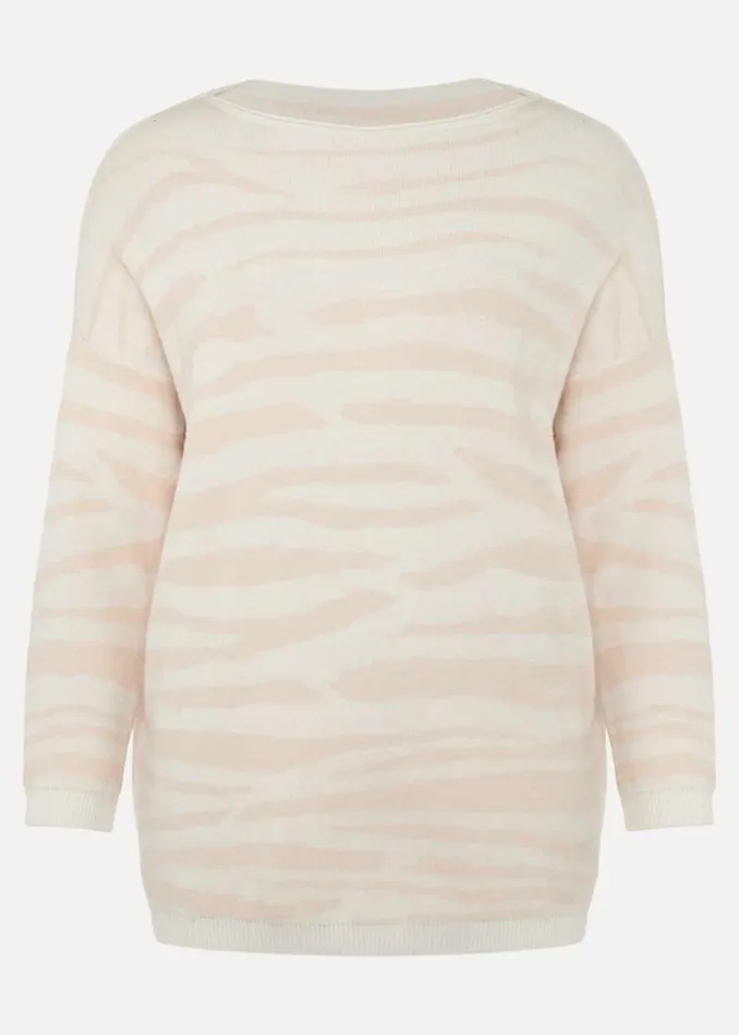 Phase Eight Knitwear Cida Zebra Jaquard Jumper Pink Multi 8211 Women