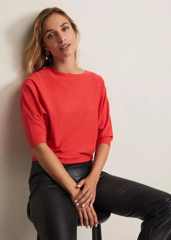 Phase Eight Knitwear Cristine Knit Jumper Bright Red 8211 Women