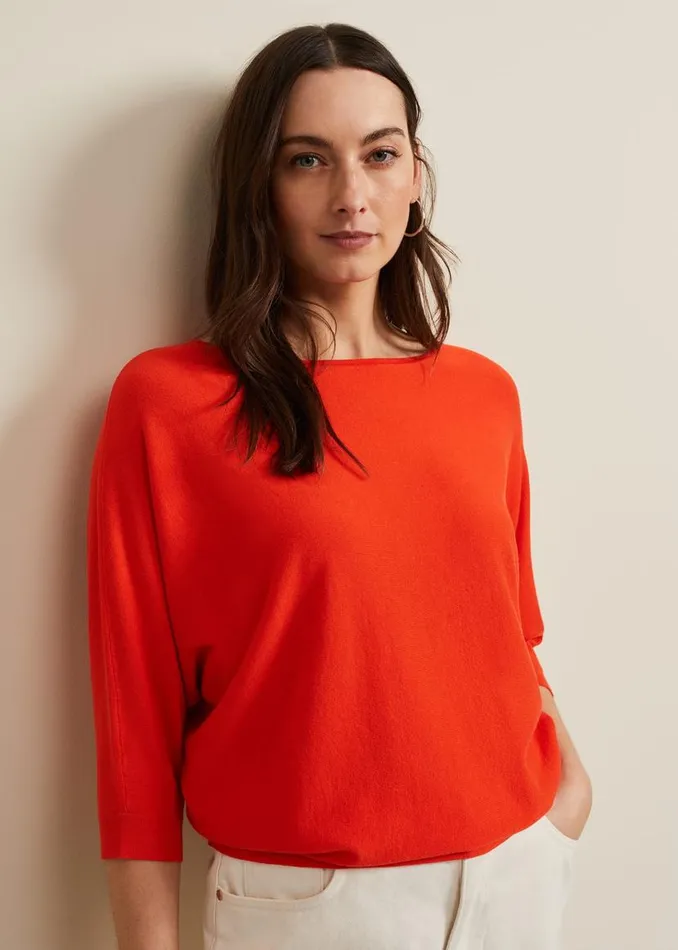 Phase Eight Knitwear Cristine Knit Jumper Coral 8211 Women