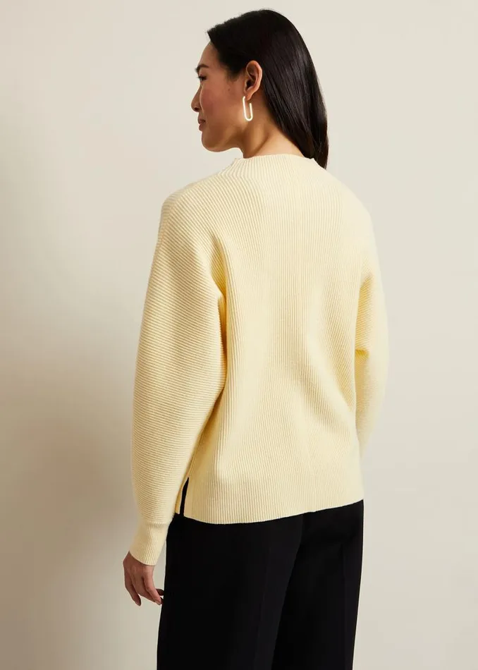 Phase Eight Knitwear Hannah Funnel Neck Jumper Yellow 8211 Women