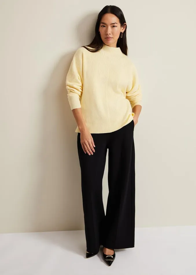 Phase Eight Knitwear Hannah Funnel Neck Jumper Yellow 8211 Women
