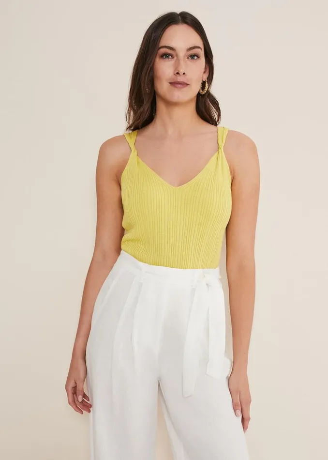 Phase Eight Knitwear Hattie Knitted Vest Top Lime 8211 Women