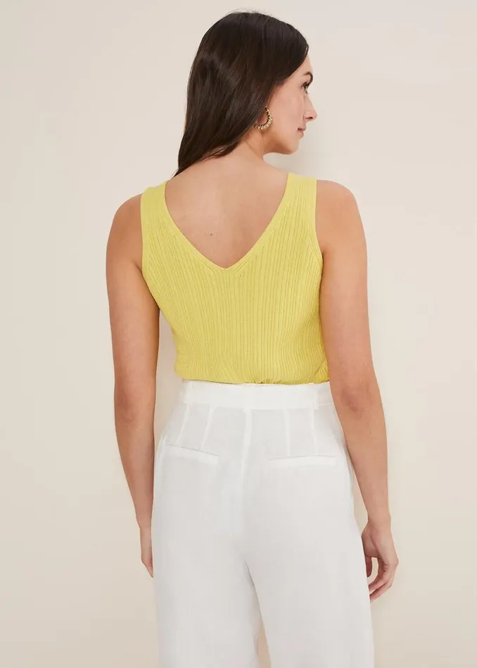 Phase Eight Knitwear Hattie Knitted Vest Top Lime 8211 Women