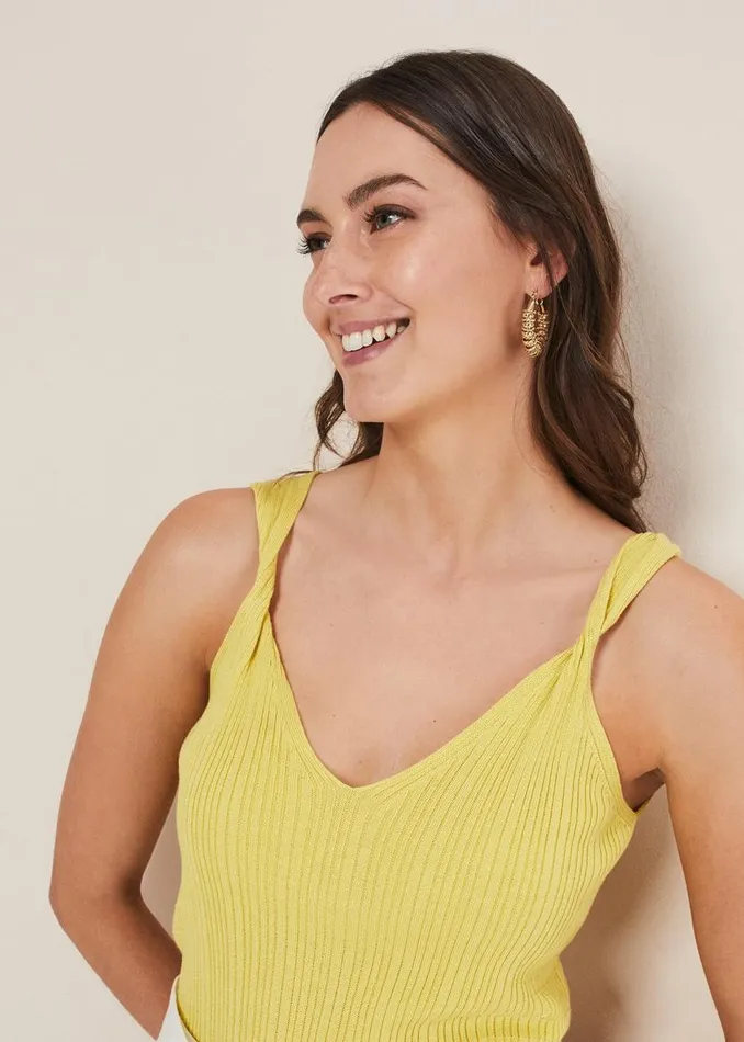 Phase Eight Knitwear Hattie Knitted Vest Top Lime 8211 Women