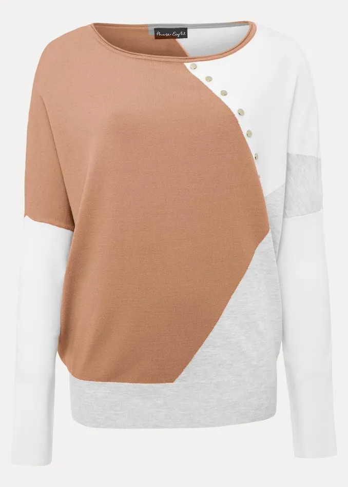 Phase Eight Knitwear Isabel Colourblock Knit Grey Multi 8211 Women
