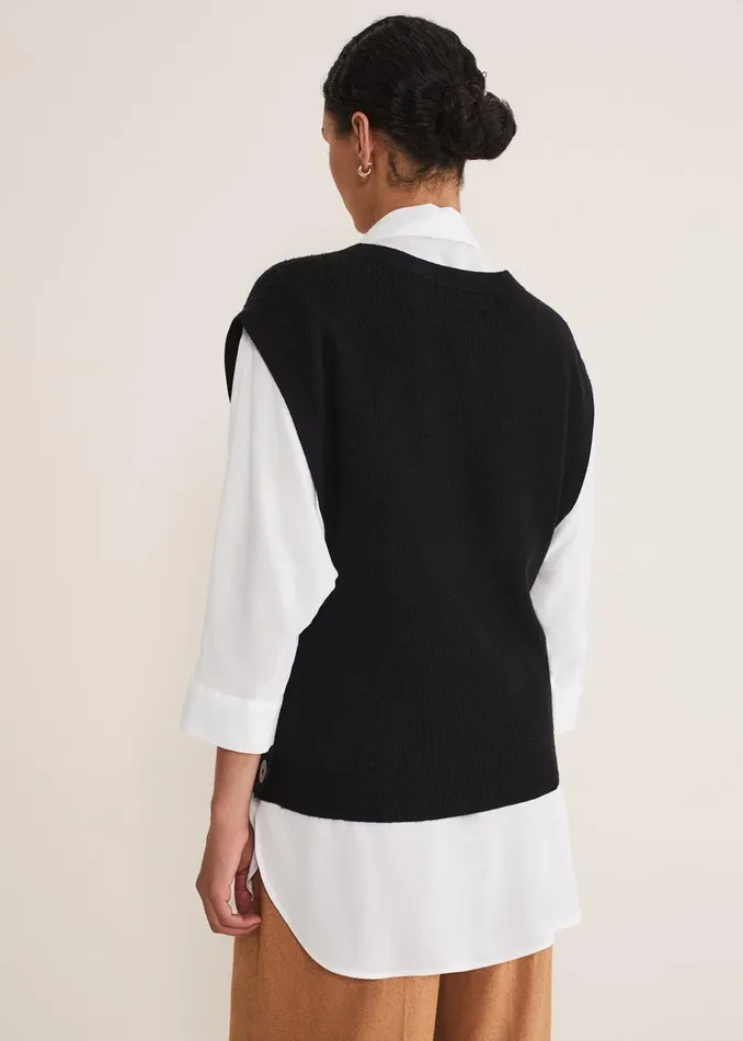 Phase Eight Knitwear Liv Knitted Tabbard Black 8211 Women