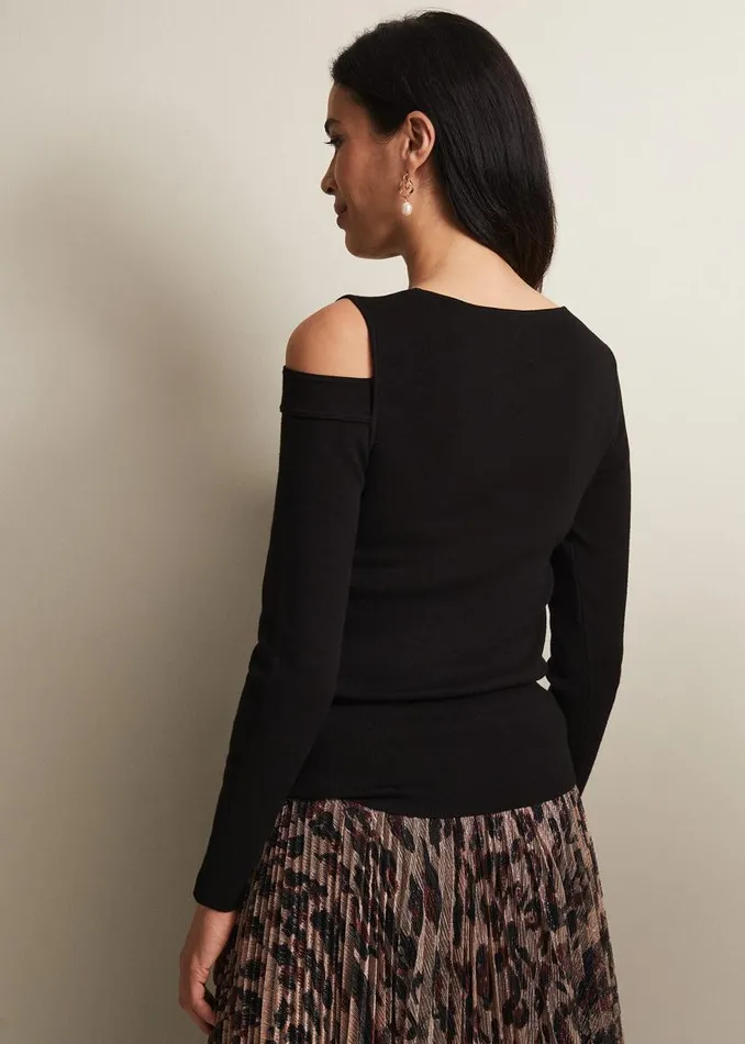 Phase Eight Knitwear Wren Black Cut Out Knitted Top Black 8211 Women