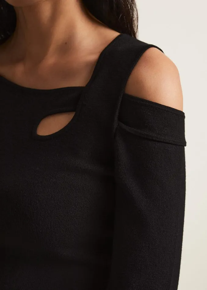 Phase Eight Knitwear Wren Black Cut Out Knitted Top Black 8211 Women