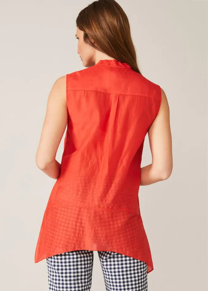 Phase Eight Knitwear Ysanne Silk Blend Blouse Cucumber Rose 8211 Women