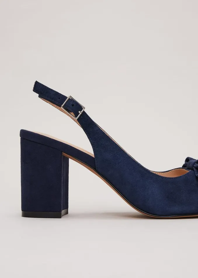 Phase Eight Occasion Shoes Bow Front Slingback Block Heel Shoes Navy 8211 Women Phase Eight Occasion Shoes Bow Front Slingback Block Heel Shoes Navy 8211 Women