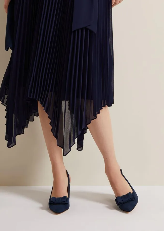 Phase Eight Occasion Shoes Bow Front Slingback Block Heel Shoes Navy 8211 Women Phase Eight Occasion Shoes Bow Front Slingback Block Heel Shoes Navy 8211 Women