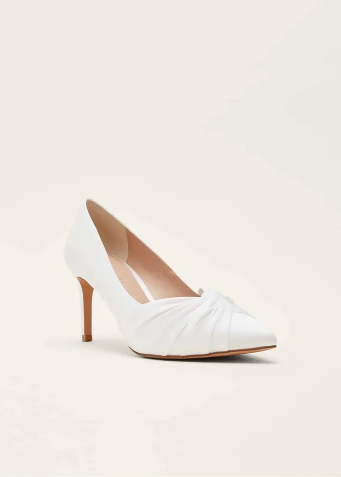 Phase Eight Occasion Shoes Kendal Satin Court Shoe Ivory 8211 Women
