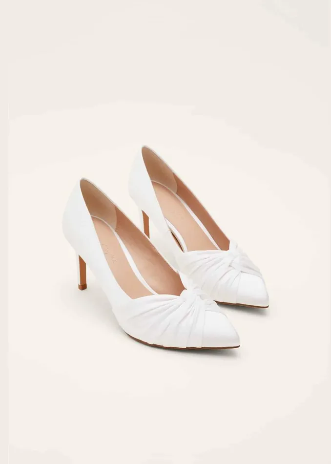 Phase Eight Occasion Shoes Kendal Satin Court Shoe Ivory 8211 Women