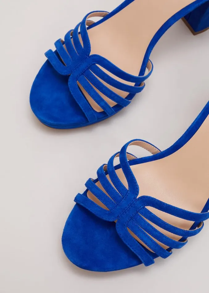 Phase Eight Occasion Shoes Strappy Platform Heel Cobalt 8211 Women