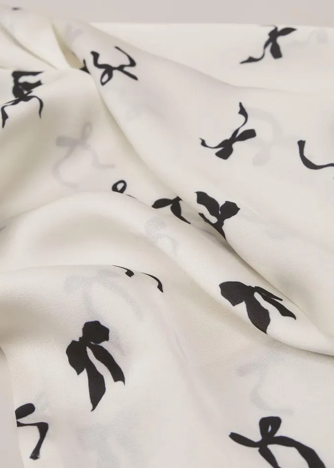 Phase Eight Scarves Bow Print Skinny Scarf Blackivory 8211 Women