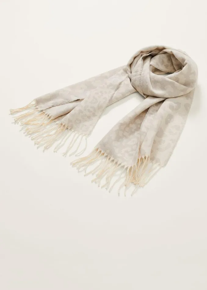 Phase Eight Scarves Mimi Leopard Scarf Greyivory 8211 Women