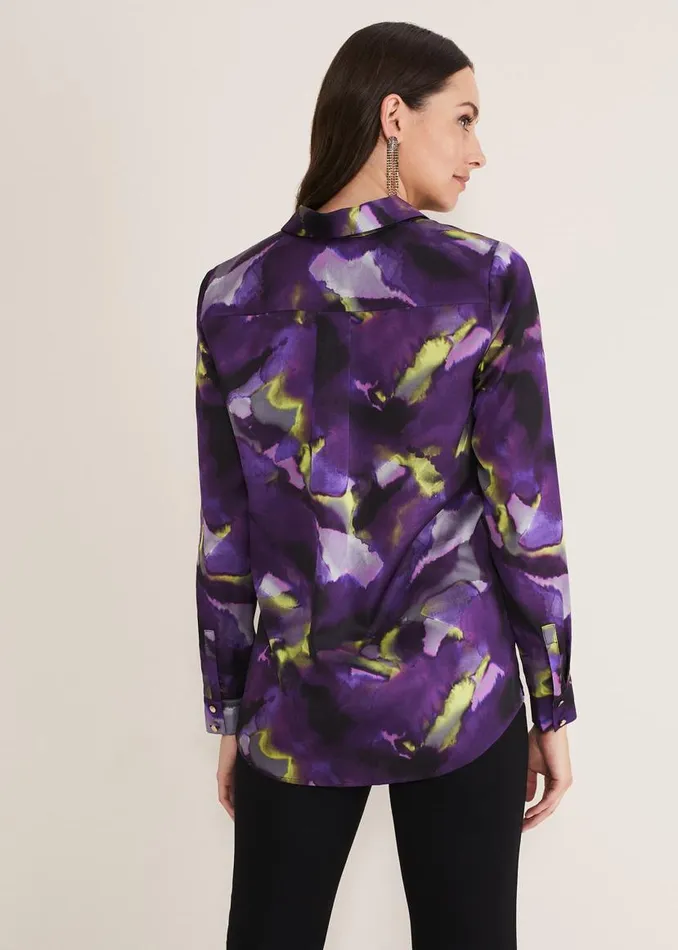 Phase Eight Shirts and Blouses Adelita Abstract Print Satin Shirt Multicoloured 8211 Women Phase Eight Shirts and Blouses Adelita Abstract Print Satin Shirt Multicoloured 8211 Women