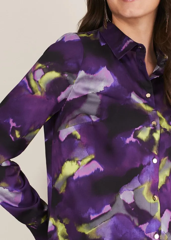 Phase Eight Shirts and Blouses Adelita Abstract Print Satin Shirt Multicoloured 8211 Women Phase Eight Shirts and Blouses Adelita Abstract Print Satin Shirt Multicoloured 8211 Women