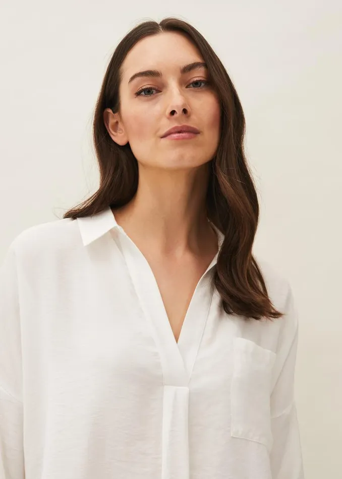 Phase Eight Shirts and Blouses Cynthia Longline Shirt Ivory 8211 Women