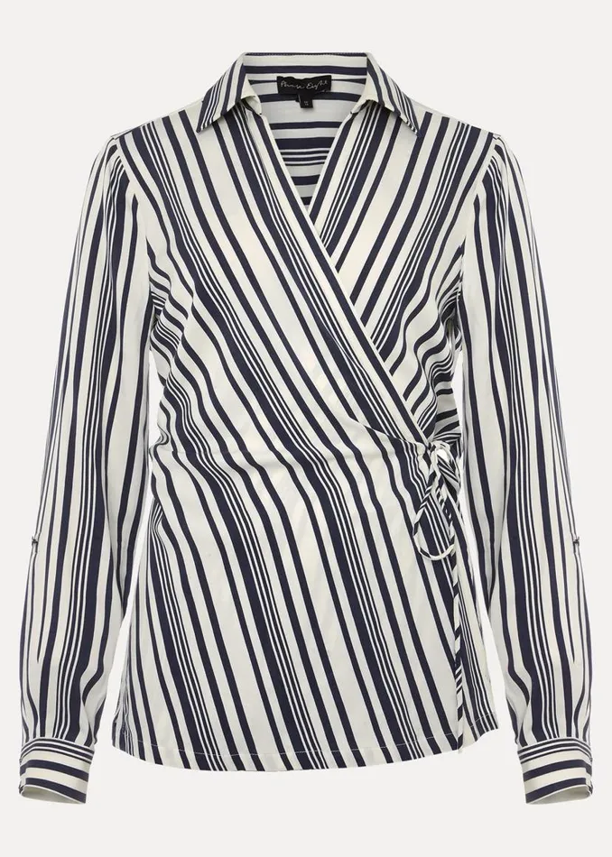 Phase Eight Shirts and Blouses Dalila Striped Wrap Blouse Carbonivory 8211 Women Phase Eight Shirts and Blouses Dalila Striped Wrap Blouse Carbonivory 8211 Women