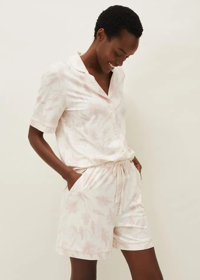 Phase Eight Shirts and Blouses Itsumi Print Pyjama Set Ivory 8211 Women