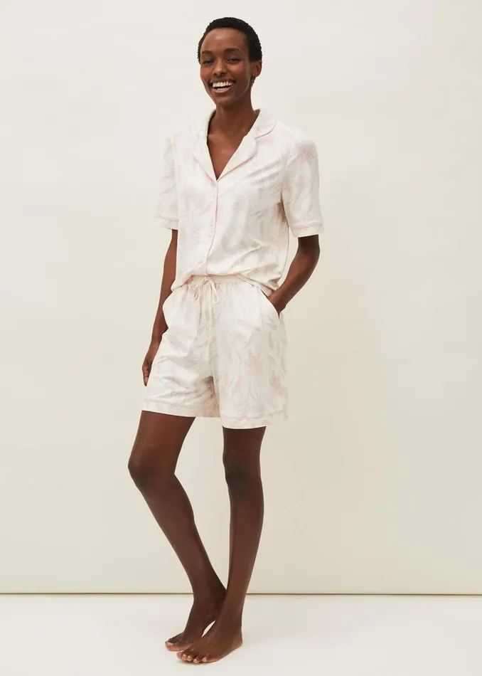 Phase Eight Shirts and Blouses Itsumi Print Pyjama Set Ivory 8211 Women