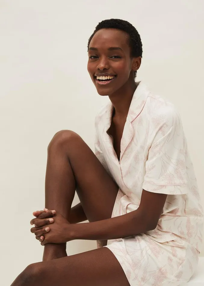 Phase Eight Shirts and Blouses Itsumi Print Pyjama Set Ivory 8211 Women