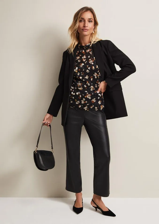 Phase Eight Shirts and Blouses Jacey Leopard Spot Blouse Blackmulti 8211 Women Phase Eight Shirts and Blouses Jacey Leopard Spot Blouse Blackmulti 8211 Women