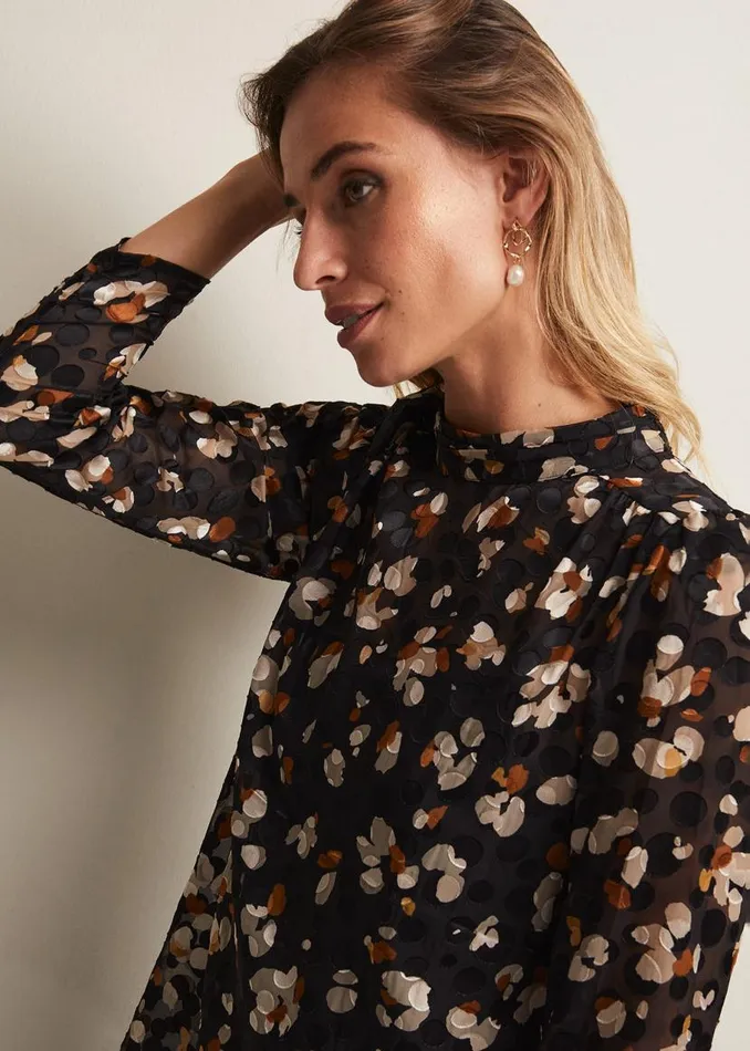 Phase Eight Shirts and Blouses Jacey Leopard Spot Blouse Blackmulti 8211 Women Phase Eight Shirts and Blouses Jacey Leopard Spot Blouse Blackmulti 8211 Women