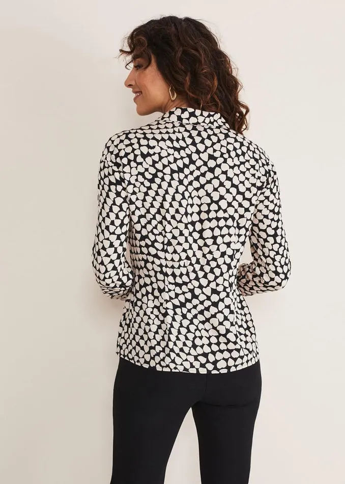Phase Eight Shirts and Blouses Kesia Ruched Front Heart Print Shirt Blackcamel 8211 Women Phase Eight Shirts and Blouses Kesia Ruched Front Heart Print Shirt Blackcamel 8211 Women