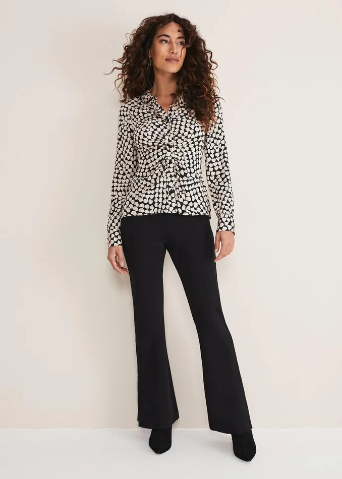 Phase Eight Shirts and Blouses Kesia Ruched Front Heart Print Shirt Blackcamel 8211 Women Phase Eight Shirts and Blouses Kesia Ruched Front Heart Print Shirt Blackcamel 8211 Women