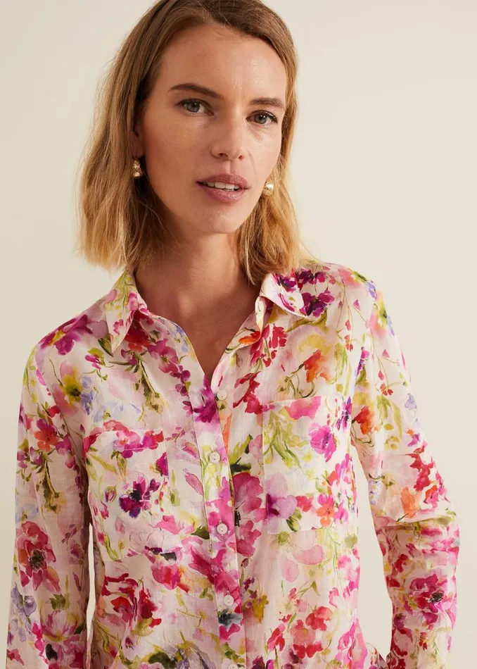 Phase Eight Shirts and Blouses Maddelena Floral Print Shirt Multicoloured 8211 Women