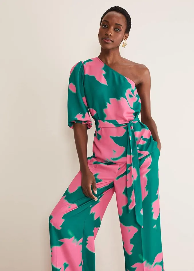 Phase Eight Shirts and Blouses Madison One Shoulder CoOrd Blouse Greenpink 8211 Women Phase Eight Shirts and Blouses Madison One Shoulder CoOrd Blouse Greenpink 8211 Women