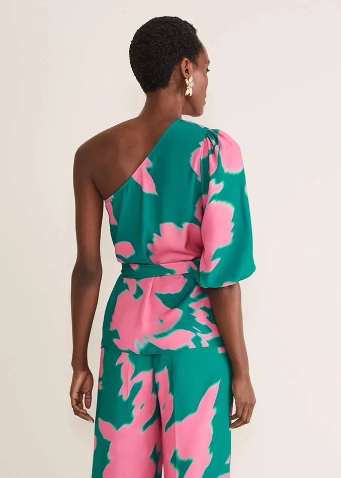 Phase Eight Shirts and Blouses Madison One Shoulder CoOrd Blouse Greenpink 8211 Women Phase Eight Shirts and Blouses Madison One Shoulder CoOrd Blouse Greenpink 8211 Women
