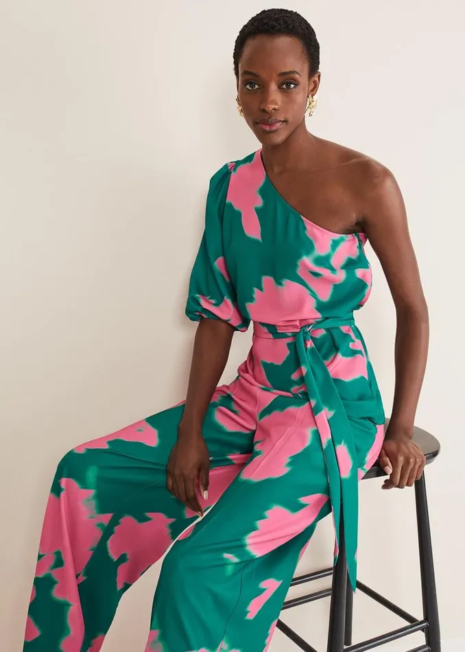 Phase Eight Shirts and Blouses Madison One Shoulder CoOrd Blouse Greenpink 8211 Women Phase Eight Shirts and Blouses Madison One Shoulder CoOrd Blouse Greenpink 8211 Women