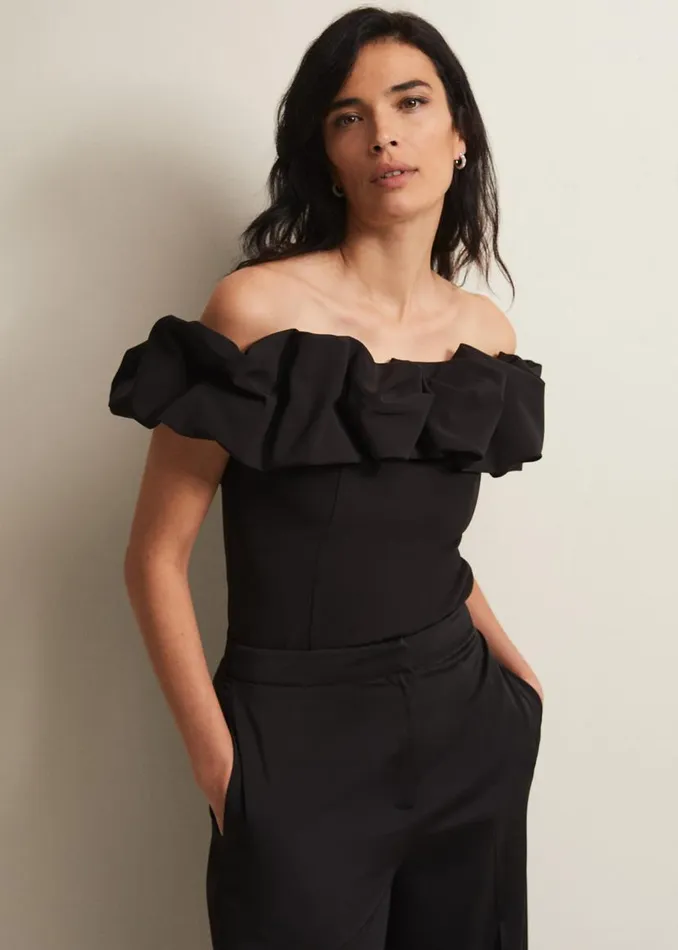 Phase Eight Shirts and Blouses Mallorary Off The Shoulder Top Black 8211 Women Phase Eight Shirts and Blouses Mallorary Off The Shoulder Top Black 8211 Women