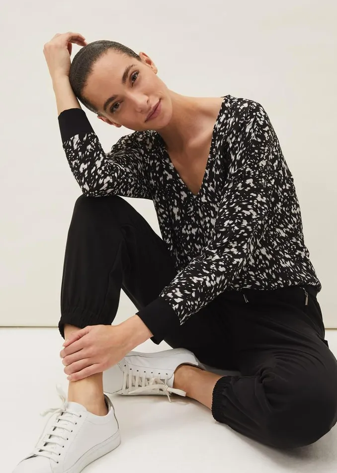 Phase Eight Shirts and Blouses Oakleigh Twist Front Blouse Blackivory 8211 Women Phase Eight Shirts and Blouses Oakleigh Twist Front Blouse Blackivory 8211 Women