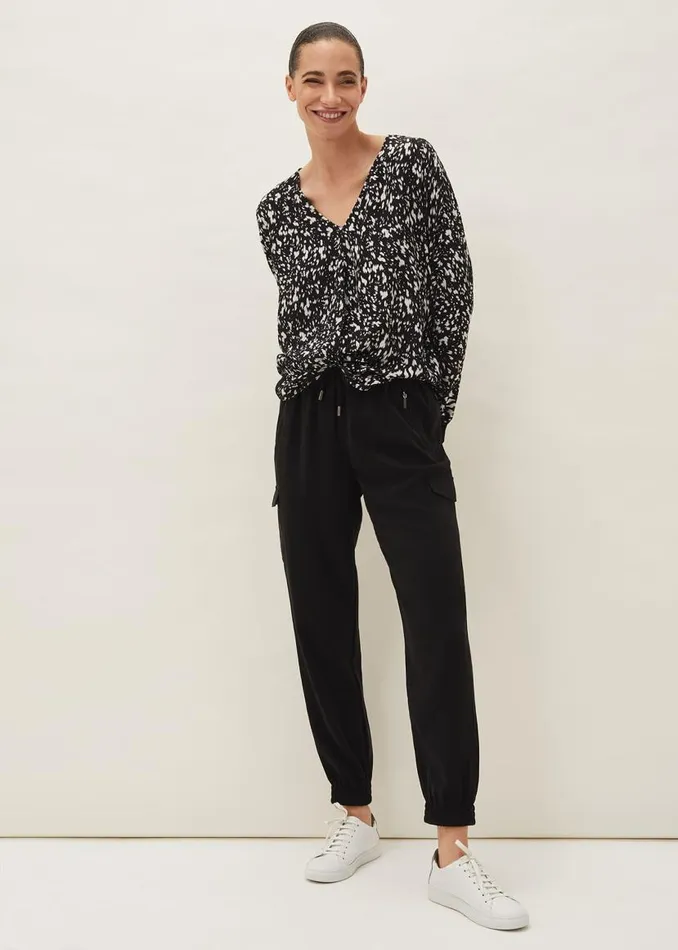 Phase Eight Shirts and Blouses Oakleigh Twist Front Blouse Blackivory 8211 Women Phase Eight Shirts and Blouses Oakleigh Twist Front Blouse Blackivory 8211 Women