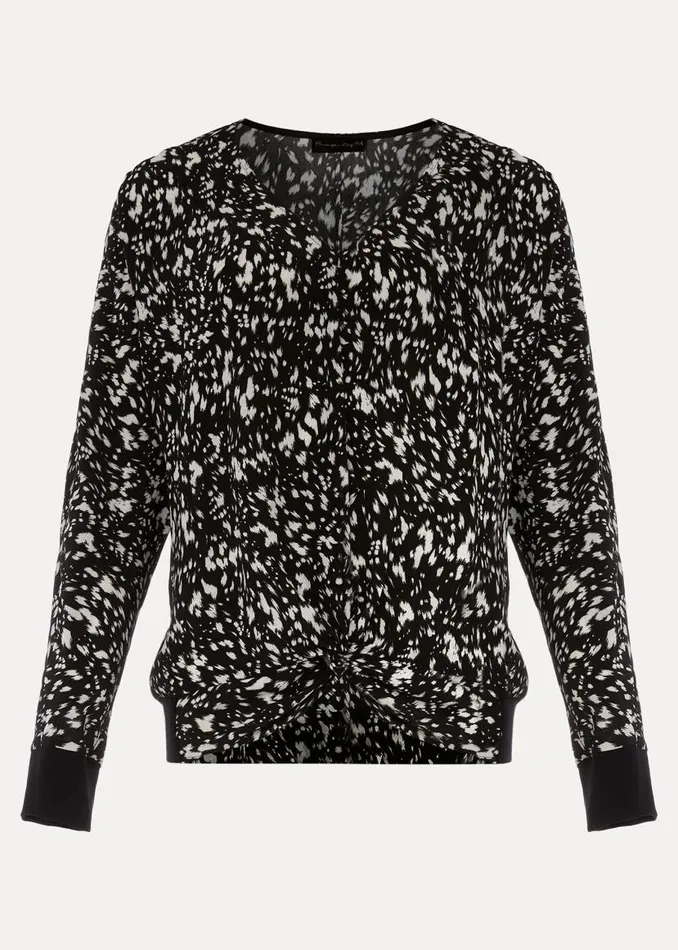 Phase Eight Shirts and Blouses Oakleigh Twist Front Blouse Blackivory 8211 Women Phase Eight Shirts and Blouses Oakleigh Twist Front Blouse Blackivory 8211 Women