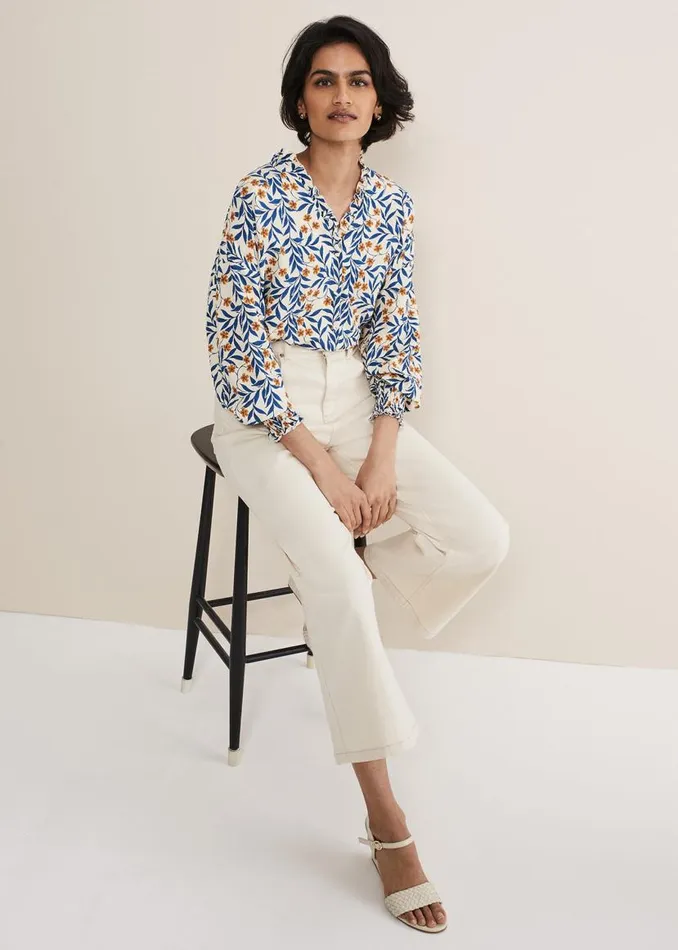 Phase Eight Shirts and Blouses Poppy Floral Blouse Creammulti 8211 Women
