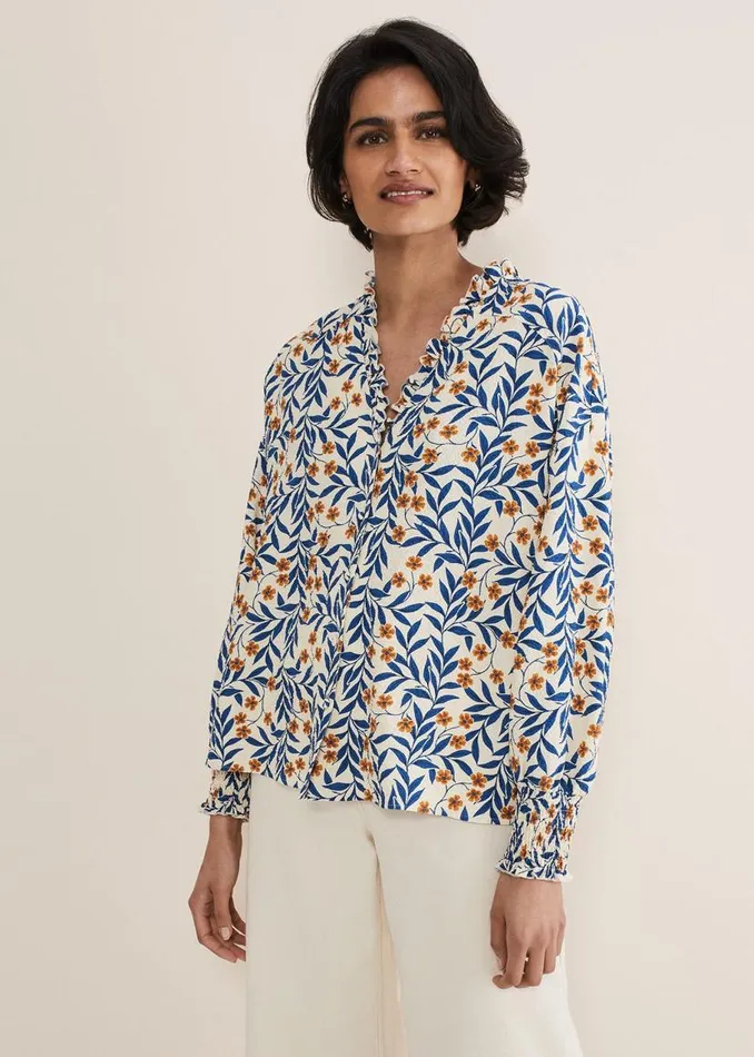 Phase Eight Shirts and Blouses Poppy Floral Blouse Creammulti 8211 Women