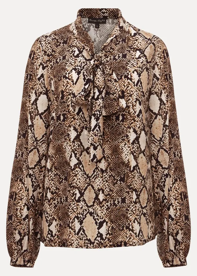 Phase Eight Shirts and Blouses Semira Snake Tie Blouse Neutral 8211 Women