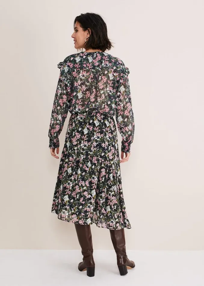 Phase Eight Skirts Zowena Floral Tiered Midi Skirt Multicoloured 8211 Women