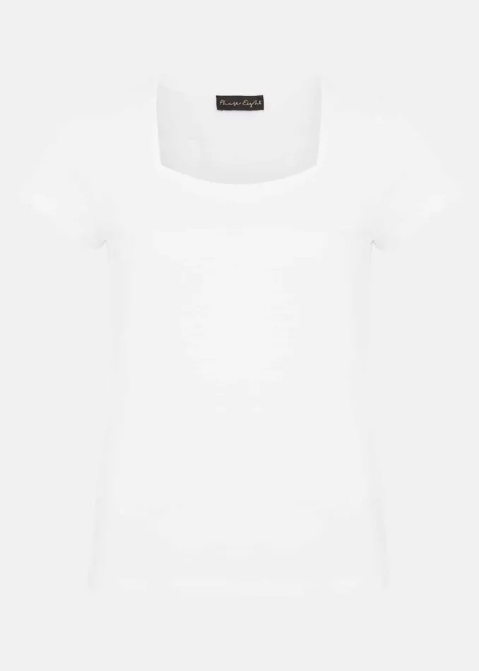 Phase Eight Tops and TShirts Bella Square Neck Top White 8211 Women