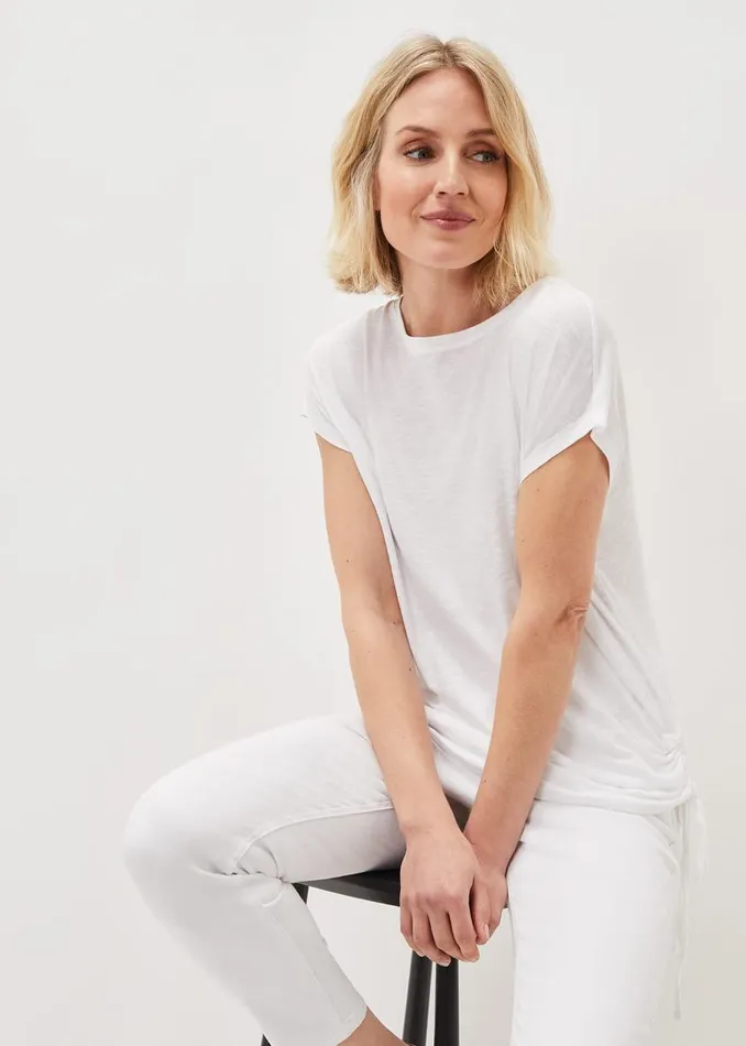 Phase Eight Tops and TShirts Jinny Ruched Side Top White 8211 Women