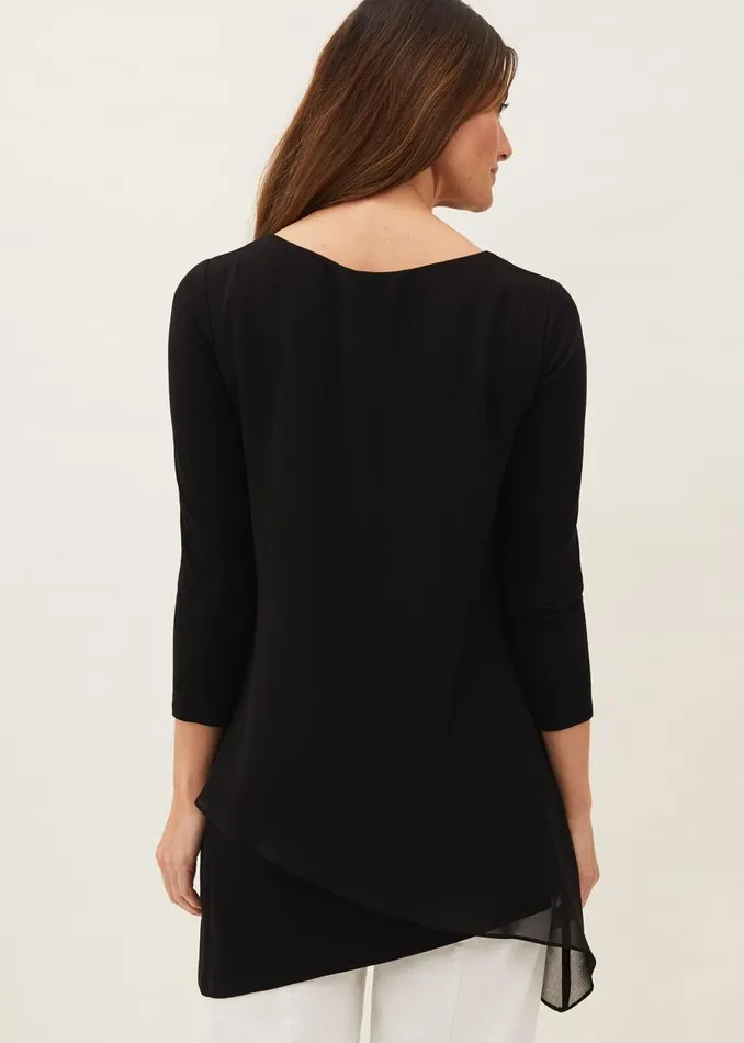 Phase Eight Tops and TShirts Mika Longline Top Black 8211 Women